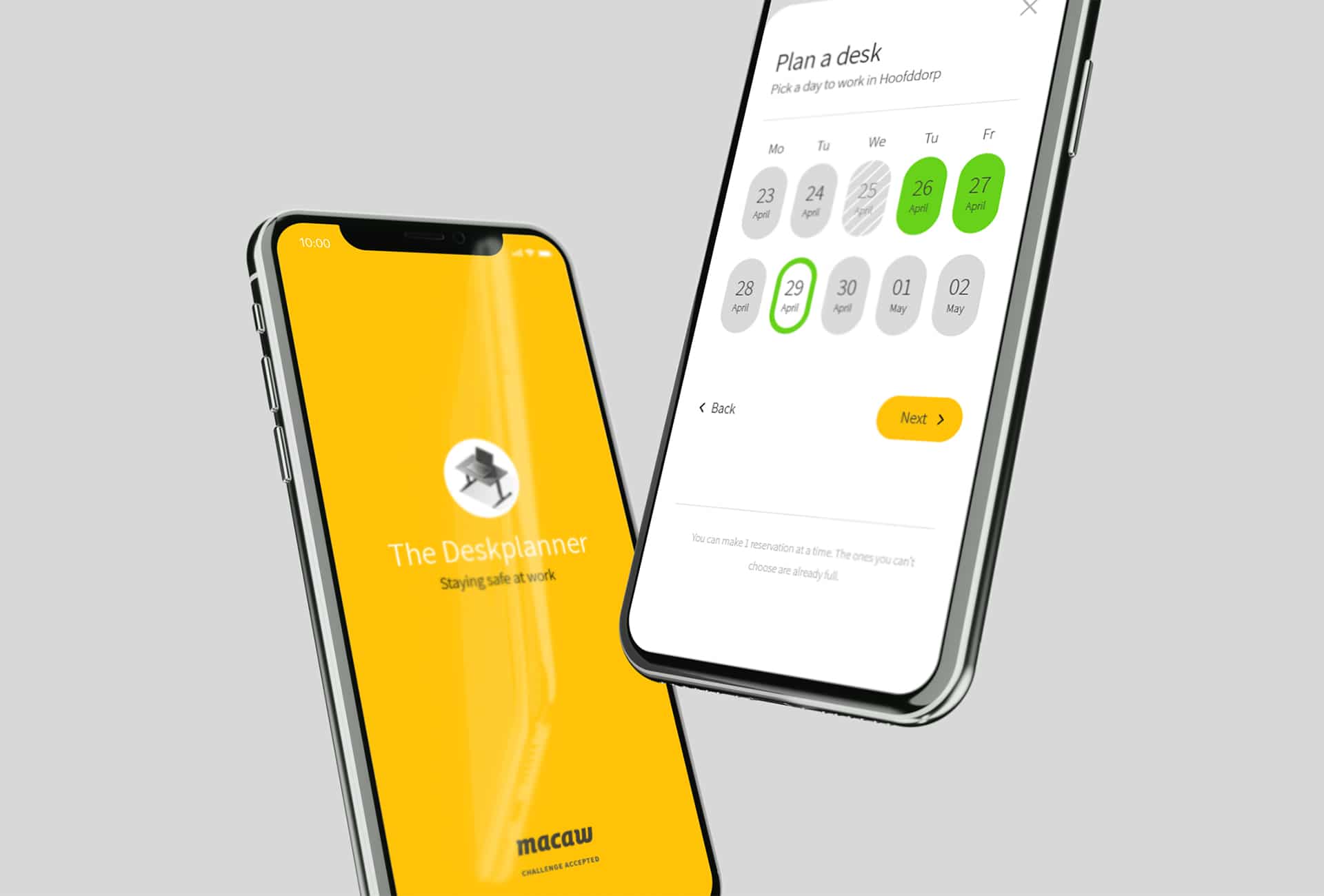 COVID19 Desk Planner App Macaw